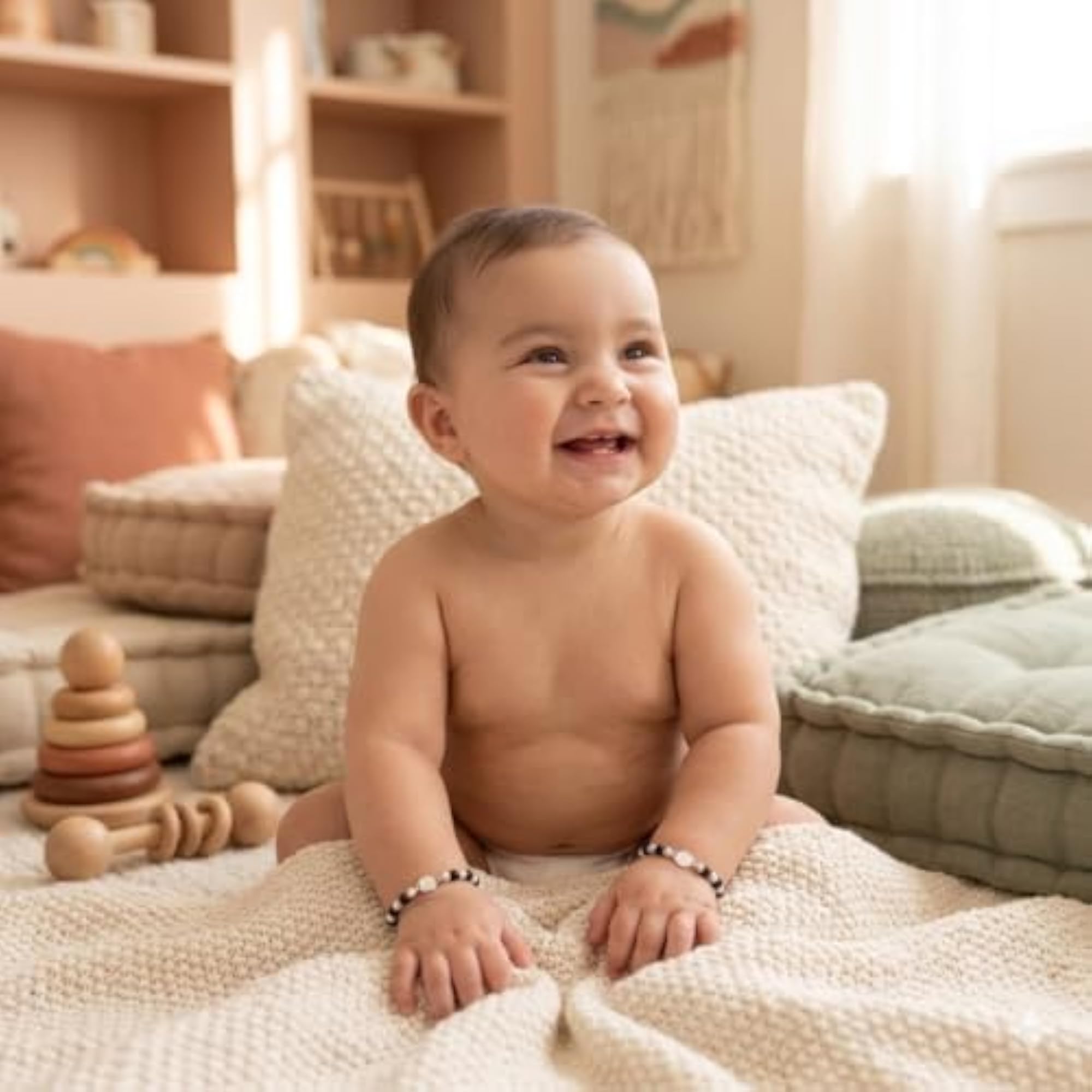 Pure Silver Kadli for Newborn Baby, Adjustable Bracelet