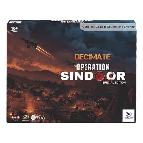 Image of TOYKRAFTT Decimate - Operation Sindoor Strategy Board Game for Kids 10+ & Adults. Indian Army Themed Family Game with Comic Book