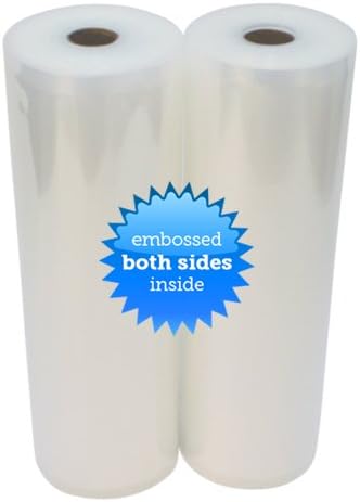 2 Large 8" X 50' Vacuum Sealer Rolls Commercial Grade Food Saver Sealer Bags