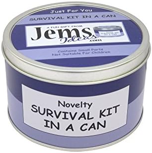 Good Luck Survival Kit In A Can. Humorous Novelty Fun Gift - Present & Card All In One. New Job, Leaving, Emigrating, Moving Away etc. Customise Your Can Colour. (Purple/Lilac)