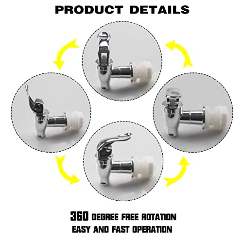 Drink Dispenser Spigot Spout Replacement Push Style Cooler Faucet For Beverage Dispenser Carafe Water Bottle Jug Ceramic Water Crock Lever Pour Spout Tap Bpa Free 4 Pack By Gwenb #TOP1