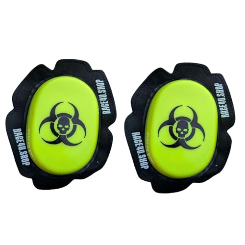 Generisch Rac4u.Shop Premium Knieschleifer - optimaler Abrieb & lange Haltbarkeit | Motorrad Kneeslider ideal für die Rennstrecke und Straße - Set Atom Gelb