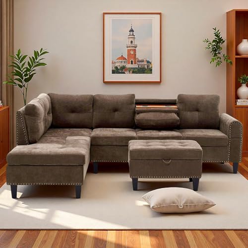 Trygoal L-Shaped Sectional Sofa with...