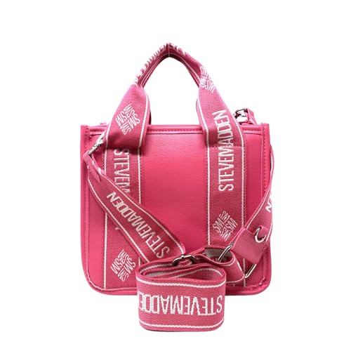 Steve Madden Bwebber Convertible Tote Bag (Candy Pink Faux