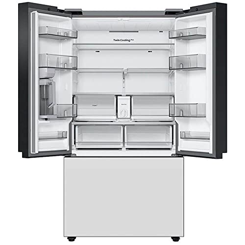 SAMSUNG RF30BB620012 30 Cu. Ft. Bespoke White Glass 3-Door French Door Refrigerator on Fridge.com