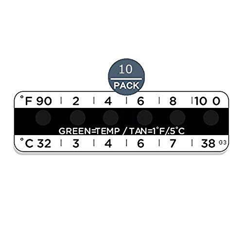 (10 Pack) Temperature Strips for Urine Drug Testing,Measurement Range: 32°C-38°C