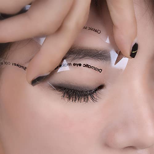 4 Pcs Kit de estêncil delineador | Etiquetas da sombra de olho de gato | Pads de modelo de sombra de