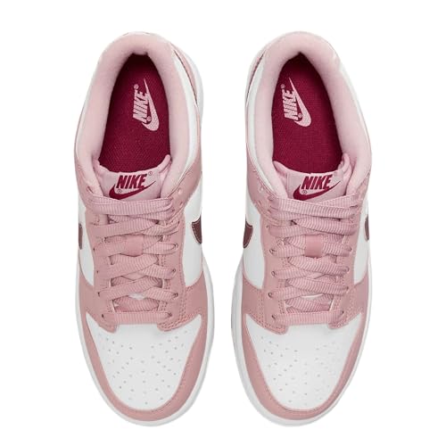 Nike Dunk Low Big Kids' Shoes (DO6485-600, Pink Glaze/White/Pomegranate/Pink Glaze) Size 3.53