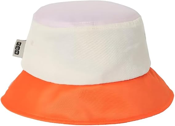 Kietla Vibe UV ve UVB Korumalı Cırtcırtlı Değişebilir Logo Bucket Şapka Orange Çocuk Güneş Şapkası UPF 50+ Geniş Kenarlı Hafif Nefes Alabilen Yaz Şapkası