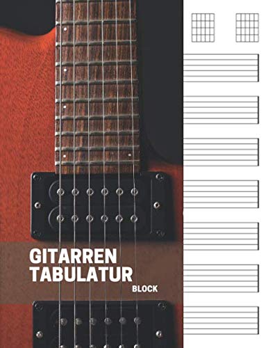 Carnet tablature guitare avec diagramme accord et cahier de musique tabs format A4