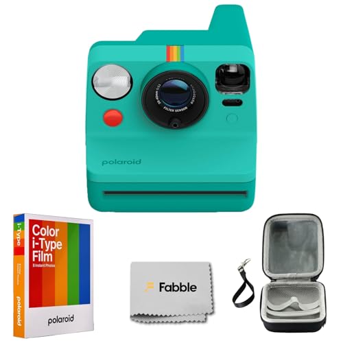 Polaroid Now Generation 3 I-Type Instant Camera (Green) Bundle with Color I-Type Film (8 Exposures) Hard Protective Case and Wrist Strap