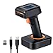 Tera Pro 1D 2D QR Wireless Barcode Scanner with Display Screen Battery Level Indicator Time Display Works with Bluetooth with Charging Cradle Base for Warehouse Supermarket Library HW0006 Pro