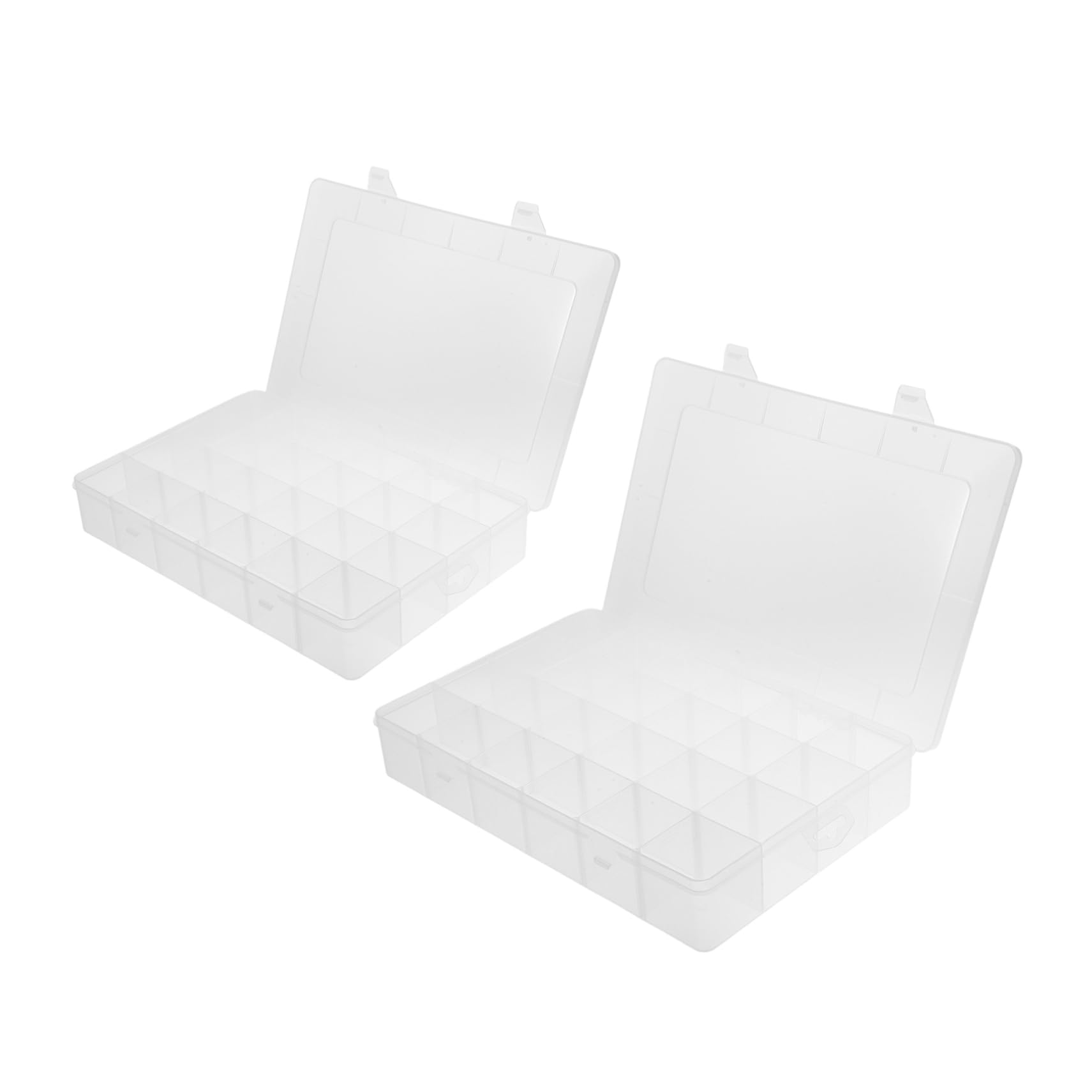 Boîte de rangement transparent SOIMISS : 2 conteneurs portables à bijoux