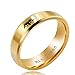 Uloveido 2pcs Gold Matching Set Couple Rings His Queen and Her King Stainless Steel Engagement Band for Women Men Valentine's Day Gifts for Couples Lovers Boyfriend Girlfriend