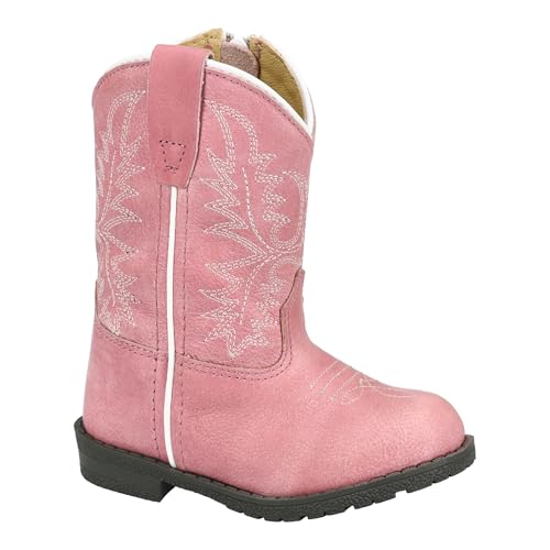 Smoky Mountain Western Boots Girls Zip Hopalong Leather Pink 3423C4