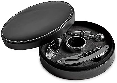 Wine Opener Set, Bottle Corkscrew, Wine Bottle Opener for Wedding, Party, Gift Set with Faux Leather Case