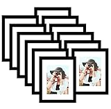 Picrit 8.5x11 Picture Frame Set of 12, Display 6x8 with Mat or 8.5 x 11 Without Mat, Photo Frames fo