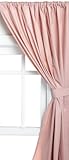 Carnation Home Fashions Vinyl Bathroom Window Curtain, Rose, 45