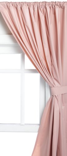 Carnation Home Fashions Vinyl Bathroom Window Curtain, Rose, 45