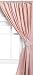 Carnation Home Fashions Vinyl Bathroom Window Curtain, Rose, 45" x 36"