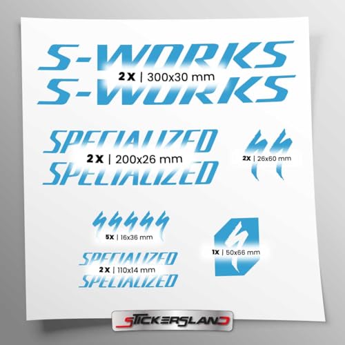 Kit autocollants VTT et casque bleu clair | Stickersland® Swork