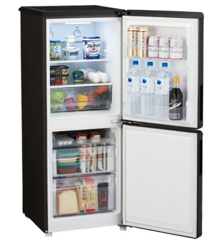 Amazon | 冷蔵庫 一人暮らし ブラック 2ドア 150リットル 右開き 大