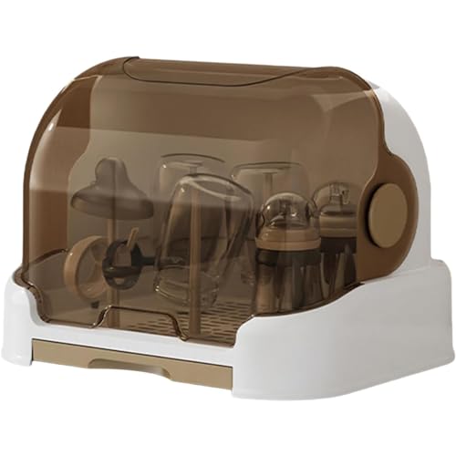 Égouttoir à biberons, boîte de rangement anti-poussière et support amovible pour tétines, tasses et accessoires de pompe