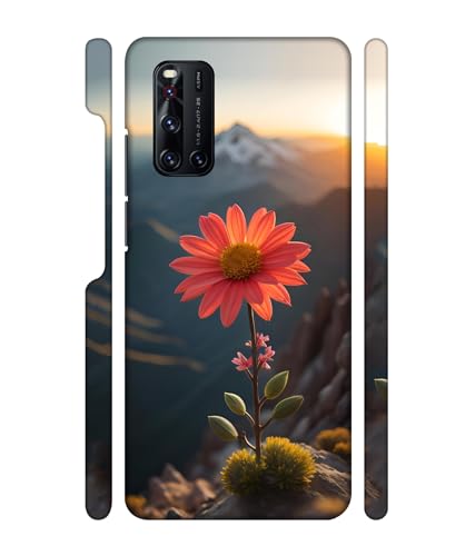 Image of ''Orange Flower'' -(Mountain) Printed Hard Mobile Back Cover & Case for Vivo V19, Designer | Protective & Premium Cover & Case