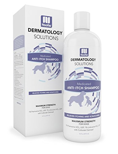 Nootie Medicated Oatmeal Dog Shampoo Anti-Itch Maximum Strength Formulation with 1% Lidocaine HCL 1% Pramoxine HCL and Colloidal Oatmeal Nootie Medicated Oatmeal Dog Shampoo Anti-Itch Maximum Strength Formulation with 1% Lidocaine HCL 1% Pramoxine HCL and Colloidal Oatmeal
