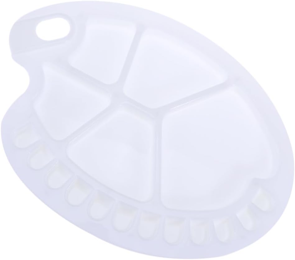 Paint Tray for Beginners with Thumb Hole White 18 Grid