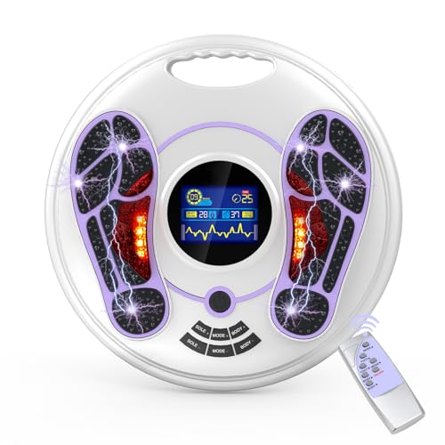 Durchblutungs-Stimulator beine mit EMS TENS, Fußstimulator mit 25 Modi 99 Intensitäten, Fußzirkulationsgerät für Plantarfasziitis, Arthritis, Beinschmerzen, Ischias, Schwellungsreduktion