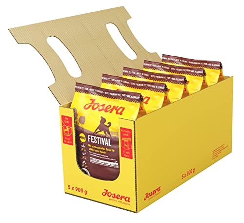 JOSERA Festival (5 x 900 g) | Hundefutter mit leckerem Soßenmantel | Super Premium Trockenfutter für ausgewachsene Hunde | 5er Pack Cover
