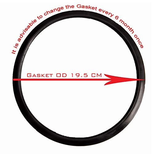Image of Pioneer Rubber | Nitrile | Seal | Ring | Belt Black Gasket Compatible For Butter Fly Aluminium Standard | Standard Plus | Friendly | Superb Plus | 2 Litres Outer Lid Pressure Cooker (Pack of 1)