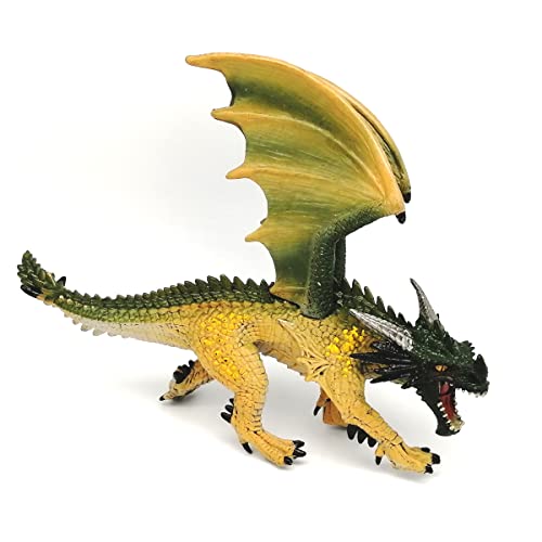 Doyomtoy Warcraft - Figura de dragón verde con dragón volador realista para niños