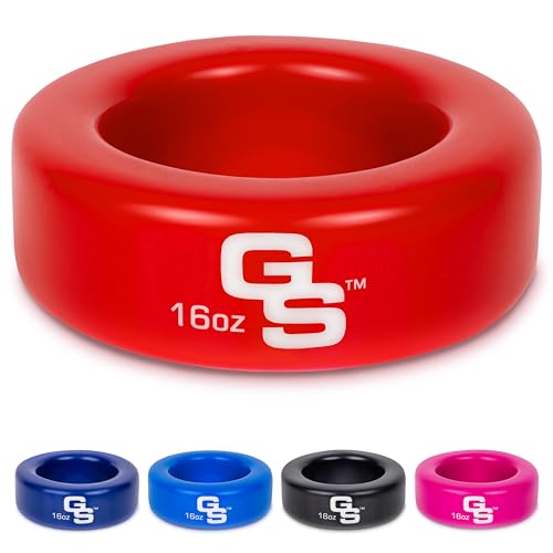 GoSports Baseball and Softball Bat Weight - 16 oz Baseball Donut - Red