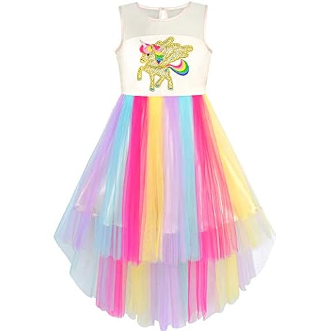 Sunny Fashion Unicorn Rainbow Dress for Girls Cover