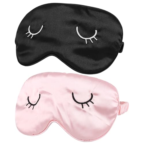 2 antifaz para dormir de lado, antifaz para dormir de lado, para mujeres y adultos, divertidas gafas de dormir, máscara de dormir suave, ajustable para hombres, mujeres, avión de viaje