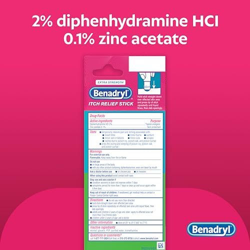 Benadryl Extra Strength Itch Relief Stick, Topical Analgesic, 0.47 fl. oz - image 8