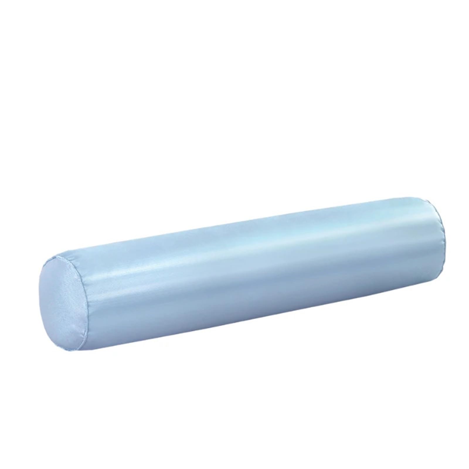 Cylindrical Pillowcase Round Cervical Roll Cylinder Bolster Pillow Removable Washable Cover Ergonomically Designed for Head, Neck,Back, and Legs(Ice silk-light blue,20x120cm 1pcs)