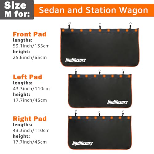 Fender Covers for Mechanics,3Pcs Microfiber Leather Car Fender with 25 Stronger Magnets & Hooks Automotive Fender Protector Mats Pads for Sedans Trucks SUVs Station Wagon - Size M by Ngdiluxury - Image 2