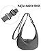 Crossbody Sling Bag for Women Men Trendy, Crescent Bag with Adjustable Strap, 2 Zippers Lightweight