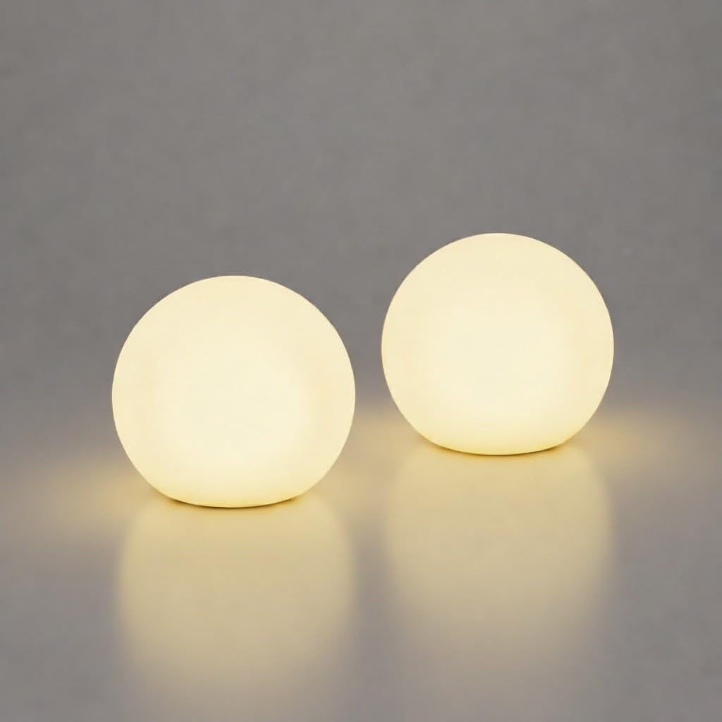 Floating Pool Lights Rechargeable Color : 2 Pcs 3 Inches Lighted Up Pool Balls Light Waterproof for Outside Garden Decor - Led Orb Balls Lighting for Bathtub Pond Party Decorations-picture-14