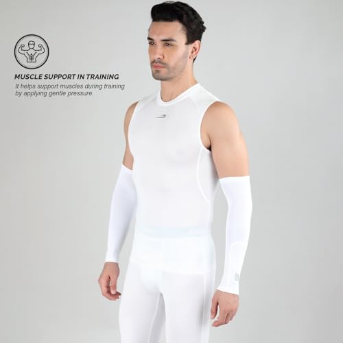 Image of DSC Men's Solid Sando Compression (DSMPS319-L Off Whit L)