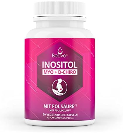 Myo-Inositol & D-Chiro Inositol Capsules With Folic Acid For Pcos - Fertility Supplements For Women, Most Optimal 40 To 1 Ratio, Hormonal Balance, Ovarian Function Support For Women (90 Ct)