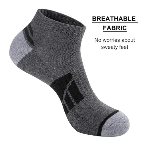 eallco 8 Pairs Mens Ankle Socks Low Cut Socks for Men Size 10-133