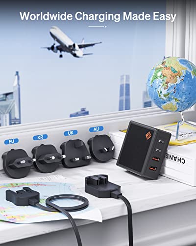 ๐๐ฅ๐ข๐ฆ๐ GAN USB C Charger: 100W,96W,87W,85W,67W AC Adapter, 4 Port Fast Compact PD Wall Block - Image 3