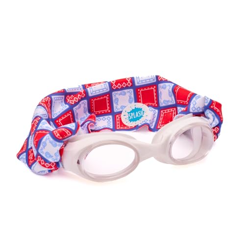 Image of Splash Place KIDS SWIM GOGGLES with Fabric Strap - GIDDY UP | Tangle-Free, Swimming Goggles for Kids, Comfy Fabric Strap Goggles