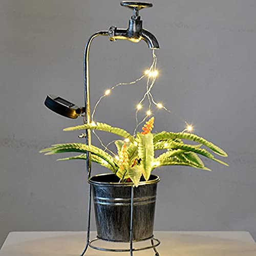 Robinet extérieur pot de fleur lumière pour éclairer une terrasse sombre - 5
