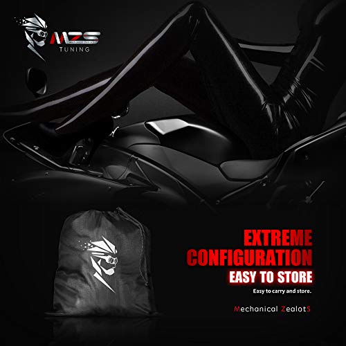 Mzs Motorcycle Cover - All Season Weather Outdoor Waterproof Protection Fits Up To 104 Inch Xxl Compatible Touring Bikes Choppers Cruiser - Durable Tear Scratch Wind Proof Night Reflective Lock Holes #TOP5