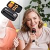 FERCAISH 1 Piece Microphone Bag, EVA Dual Microphone Bag, Microphone Hard Case, Microphone Storage Bag, Wireless Microphone Carry Bag, for KTV Bar Music Devices, black, Sporty #3